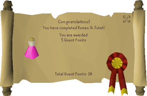 osrs Romeo & Juliet rewards