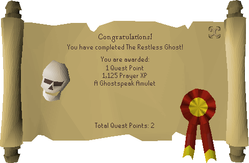 osrs The Restless Ghost rewards