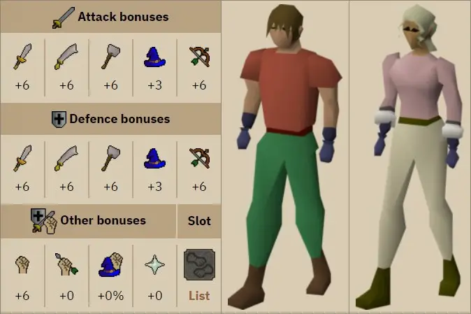 osrs mithril gloves stats