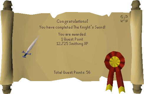 osrs The Knights Sword rewards