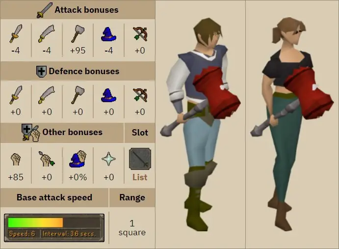 osrs Dragon Warhammer stats