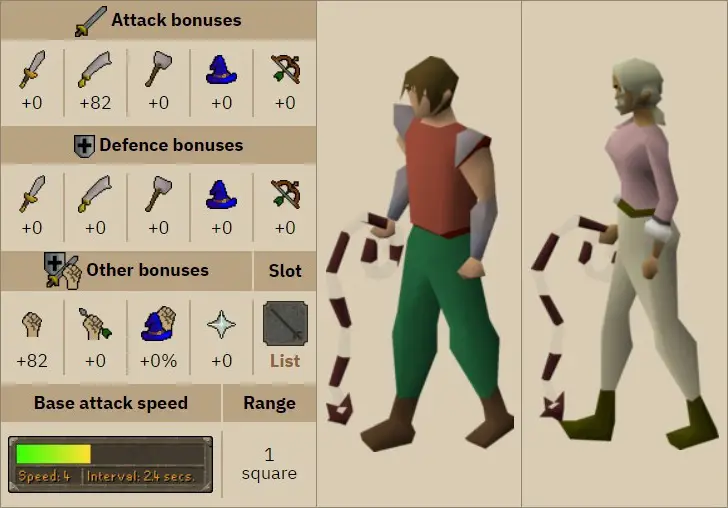 osrs Abyssal Whip stats