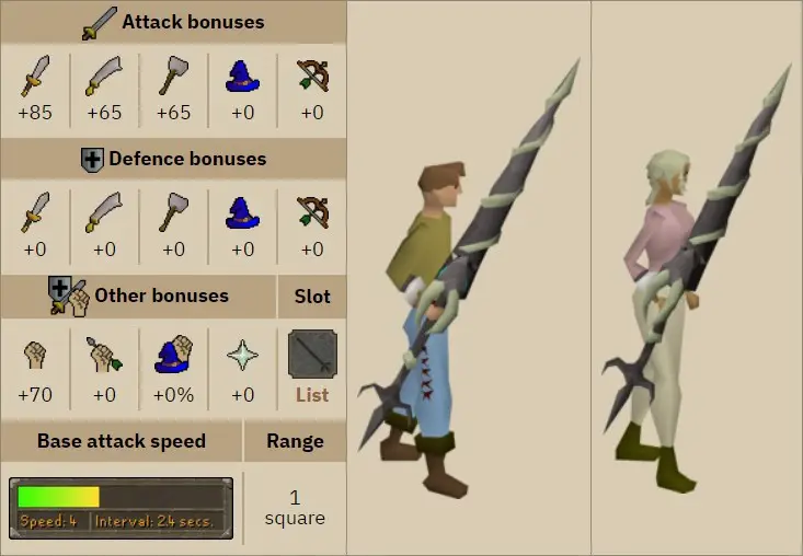 osrs Dragon Hunter Lance stats