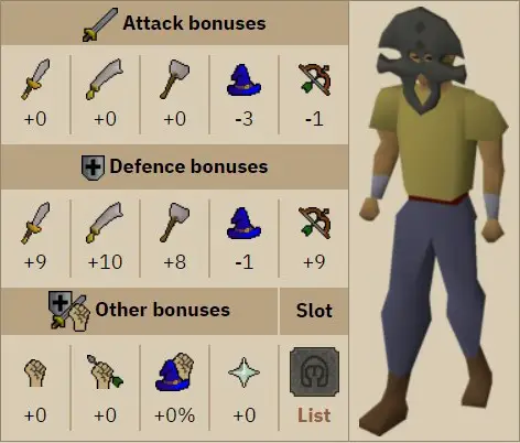 osrs black mask stats