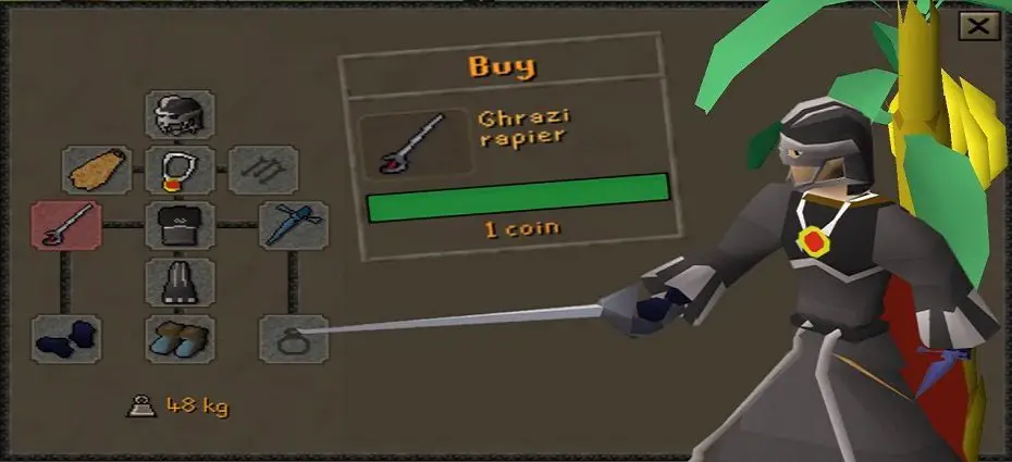 osrs Ghrazi Rapier